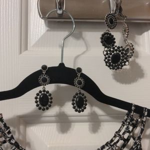 WHBM dress sz. M, earrings bracelet chaps sandals